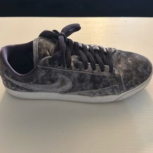 Purple suede Nike sneakers